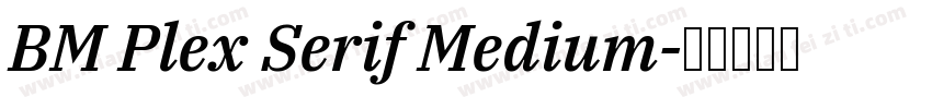 BM Plex Serif Medium字体转换